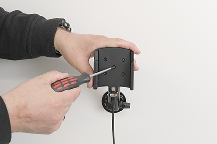 Brodit Handyhülle mit Aktivhalterung für feste Installation, Apple iPhone 15 Pro