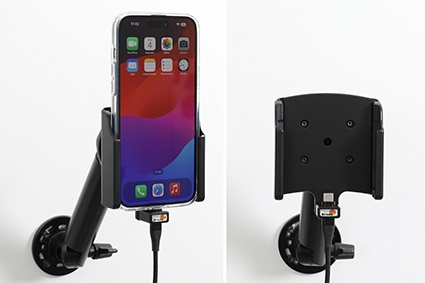 Brodit Handyhülle mit Aktivhalterung für feste Installation, Apple iPhone 15 Plus