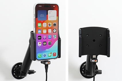 Brodit Handyhülle mit Aktivhalterung für feste Installation, Apple iPhone 15 Pro Max