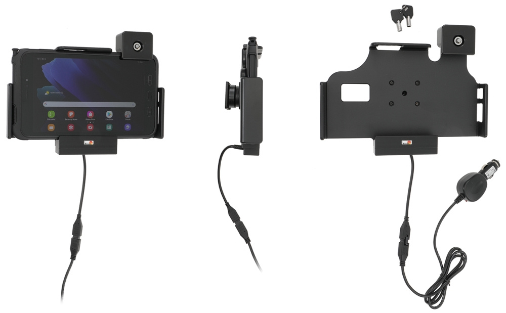 Brodit Halterung mit Schlüsselschloss, Samsung Galaxy Tab Active 2 SM-T390/SM-T395/3 SM-T570/SM-T575/5 SM-X300/SM-X306B