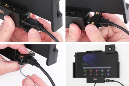 Brodit Halterung mit Feder-Schloss, Samsung Galaxy Tab Active 2 SM-T390/SM-T395/3 SM-T570/SM-T575