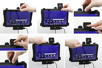 Brodit Halterung mit Schlüsselschloss, Samsung Galaxy Tab Active 4 Pro SM-T630/SM-T636