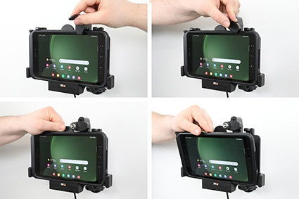 Brodit Halterung mit Schlüsselschloss, Samsung Galaxy Tab Active 3 SM-T570/SM-T575/5 SM-X300/SM-X306B