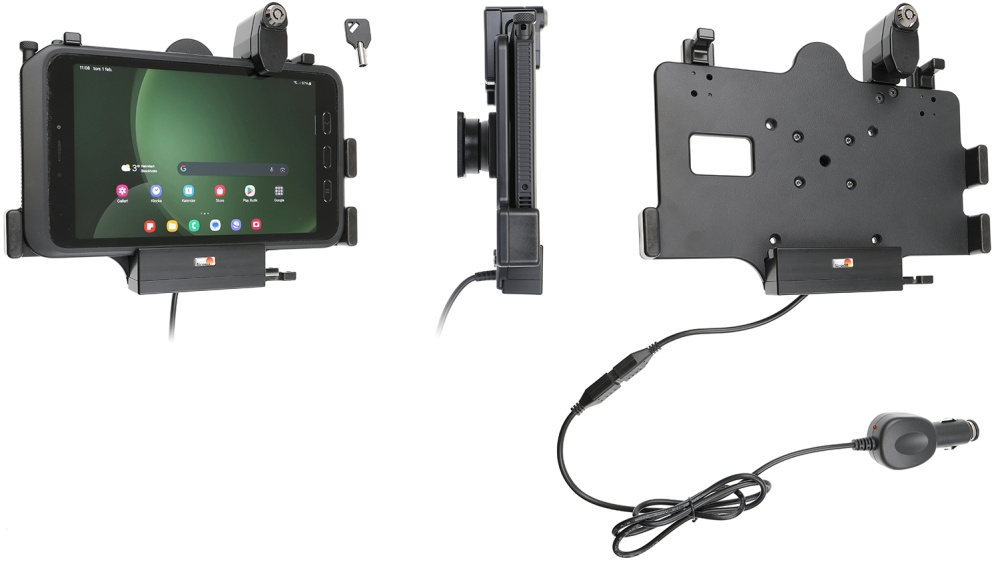 Brodit Halterung mit Schlüsselschloss, Samsung Galaxy Tab Active 3 SM-T570/SM-T575/5 SM-X300/SM-X306B