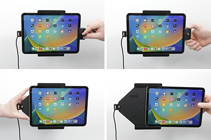 Brodit Halter mit Schlüsselschloss, Apple iPad 10th Gen (A2696, A2757, A2777)/2025 A16 (A3354, A3355, A3356)