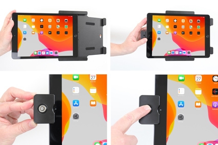 Brodit Halter mit Schlüsselschloss, Apple iPad 10.2 7th Gen (A2197, A2198, A2200)/8th Gen (A2428, A2429, A2430, A2270)/9th Gen (A2602, A2603, A2604, A2605)
