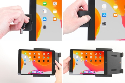 Brodit Halter mit Schlüsselschloss, Apple iPad 10.2 7th Gen (A2197, A2198, A2200)/8th Gen (A2428, A2429, A2430, A2270)/9th Gen (A2602, A2603, A2604, A2605)