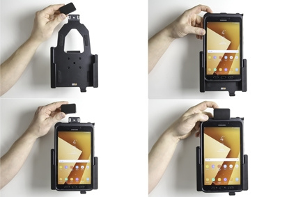 Brodit Halter mit Federverriegelung, Samsung Galaxy Tab Active 2 SM-T390/SM-T395/3 SM-T570/SM-T575/5 SM-X300/SM-X306B
