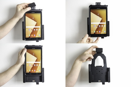 Brodit Halter mit Federverriegelung, Samsung Galaxy Tab Active 2 SM-T390/SM-T395/3 SM-T570/SM-T575/5 SM-X300/SM-X306B