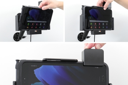 Brodit Halter mit Federverriegelung, Samsung Galaxy Tab Active 2 SM-T390/SM-T395/3 SM-T570/SM-T575/5 SM-X300/SM-X306B