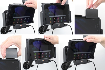 Brodit Halter mit Federverriegelung, Samsung Galaxy Tab Active 2 SM-T390/SM-T395/3 SM-T570/SM-T575