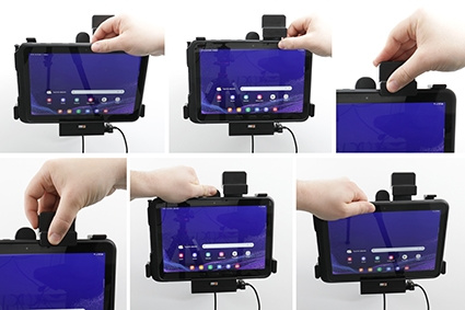 Brodit Halter mit Federverriegelung, Samsung Galaxy Tab Active 4 Pro SM-T630/SM-T636