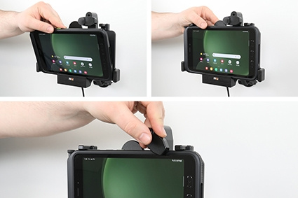 Brodit Halter mit Federverriegelung, Samsung Galaxy Tab Active 3 SM-T570/SM-T575/5 SM-X300/SM-X306B