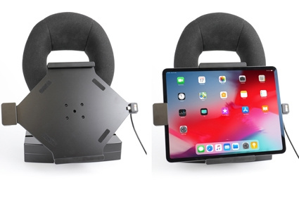 Brodit Halter mit Federverriegelung, Apple iPad Air 13 2024  (A2898, A2899, A2900)/Air 13 2025 M3 (A3268, A3268, A2371)/Pro 12,9 2018 (A1876, A1895, A1983, A2014)/Pro 12.9 2020 (A2069, A2232, A2229)/Pro 13 (A2925, A2926, A3007)