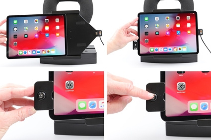 Brodit Halterung mit Schlüsselschloss, Apple iPad Air 11 (A2902, A2903, A2904)/Air 11 2025 M3 (A3266, A3267, A2370)/Air 4th Gen (A2072, A2316, A2324, A2325)/Air 5th Gen (A2588, A2589, A2591)/Pro 11 2018 (A1980, A2013, A1934, A1979)/Pro 11 2020 2nd Generat