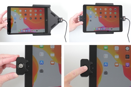 Brodit Halterung mit Schlüsselschloss, Apple iPad 10.2 7th Gen (A2197, A2198, A2200)/8th Gen (A2428, A2429, A2430, A2270)/9th Gen (A2602, A2603, A2604, A2605)
