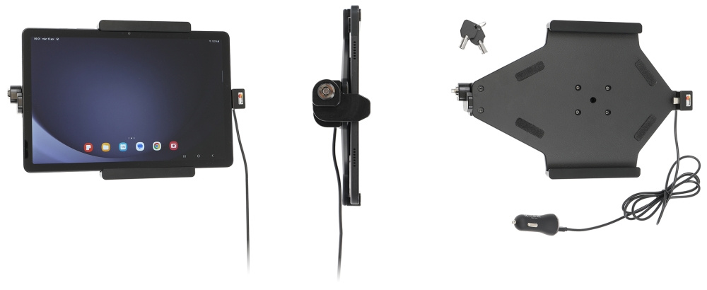 Brodit Halterung mit Schlüsselschloss, Samsung Galaxy Tab A9+ 11 SM-X210/SM-X215 LTE/SM-X216 5G