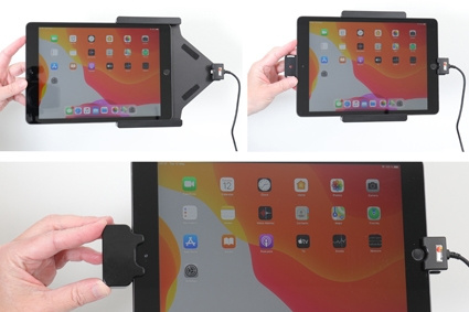 Brodit Halterung mit Federschloss, Apple iPad 10.2 7th Gen (A2197, A2198, A2200)/8th Gen (A2428, A2429, A2430, A2270)/9th Gen (A2602, A2603, A2604, A2605)