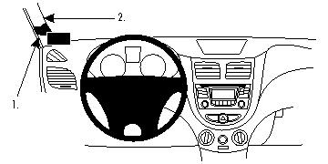 ProClip Montagesbügel Hyundai Accent 10-15, Links