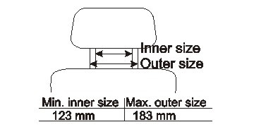 Brodit Kopfstützenhalterung mit Bildschirmhalterung, BMW 5-series F10, F11 09-17