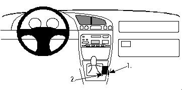 ProClip-Montagehalterung Mazda 121 96-02, Konsole