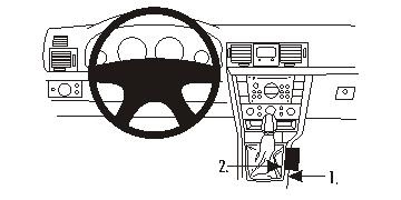 ProClip Montagehalterung Opel Vectra 06-10, Konsole
