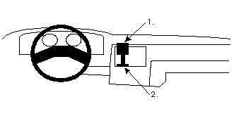 ProClip Montagehalterung Ford Escort 86-90, zentriert