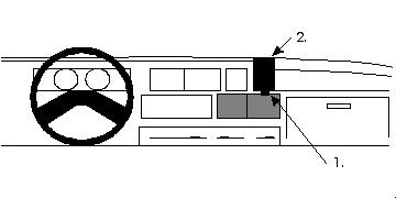ProClip Montagehalterung Fiat Ducato 83-94, angewinkelt