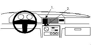 ProClip Montagehalterung Ford Fiesta 89-95, zentriert