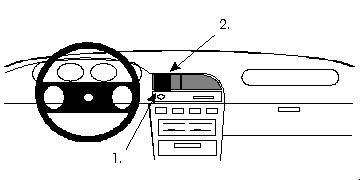 ProClip Montagehalterung Nissan Sunny Sedan 91-95, zentriert