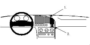 ProClip Montagehalterung Hyundai Elantra 91-95, zentriert