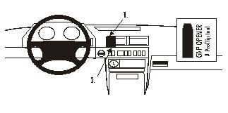 ProClip Montagehalterung Landrover Range Rover 95-01, zentriert