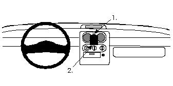 ProClip Montagehalterung Renault Twingo 95-05, zentriert