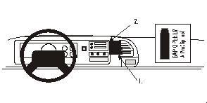 ProClip Montagehalterung Chevrolet Silverado/Surburban/Tahoe/Pickup 95-99, zentriert