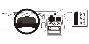 ProClip Montagehalterung Toyota Tacoma 95-04, zentriert