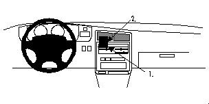 ProClip Montagehalterung Toyota T100 95-98, zentriert