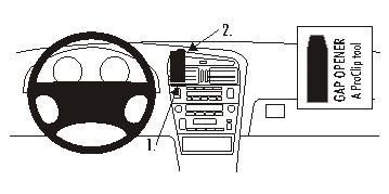 ProClip Montagebügel Lexus GS Serie 98-05, Zentriert