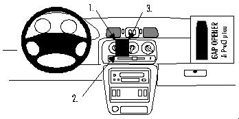 ProClip Montagebügel Nissan Micra 98-02, Zentriert