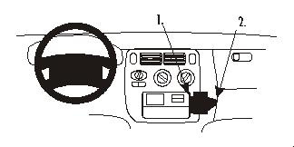 ProClip Montagehalterung Honda HR-V 99-05/Honda Logo 99-07, angewinkelt