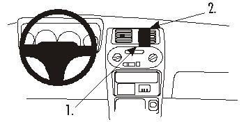 ProClip Montagehalterung Daihatsu Sirion 99-01, zentriert