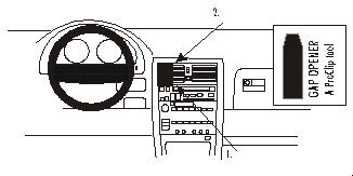 ProClip Montagehalterung Lexus LS Serie 90-94, zentriert