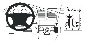 ProClip Montagehalterung Nissan Primera 00-01, Abgewinkelt