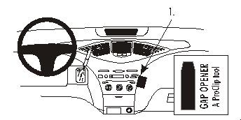 ProClip Montagehalterung Toyota Prius 00-03, Abgewinkelt