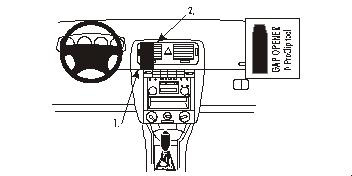 ProClip Montagehalterung Skoda Fabia 00-07, Zentriert