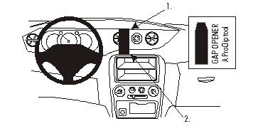 ProClip Monteringsbygel Daihatsu YRV 01-07, zentriert