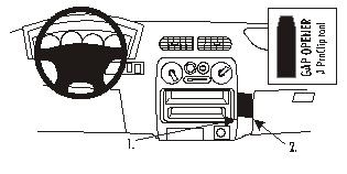 ProClip Monteringsbygel Daihatsu Terios 01-05, gewinkelt