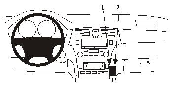 ProClip Monteringsbygel Lexus ES Serie 02-06, gewinkelt