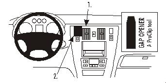 ProClip Monteringsbygel Hyundai Terracan 02-07, zentriert