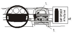 ProClip Monteringsbygel BMW 728-750 E65 02-08, zentriert