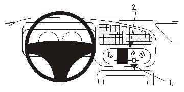 ProClip Monteringsbygel Daihatsu Cuore 01-03/Max 02-07, Zentriert